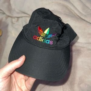 Men's Black Relaxed Rainbow-logo Hat/ Cap